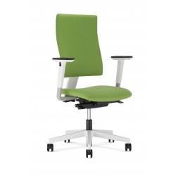 Krzesło Nowy Styl 4ME z białą podstawą/ zielony melanż