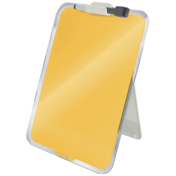 Szklana tabliczka na biurko Leitz Cosy żółta