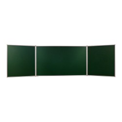 Tablica rozkładana Tryptyk MemoBe Prestige kredowa zielona w ramie aluminiowej 170x100cm