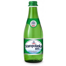 Woda Staropolanka 800 0 33l 12szt  gazowana szklana butelka