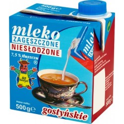 Mleko zagęszczone 500g Gostyń 7,5% niesłodzone Gostyń kartonik