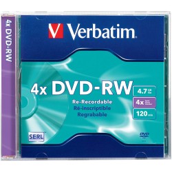 Płyta DVD-RW Verbatim slim 4,7GB 4x 120min