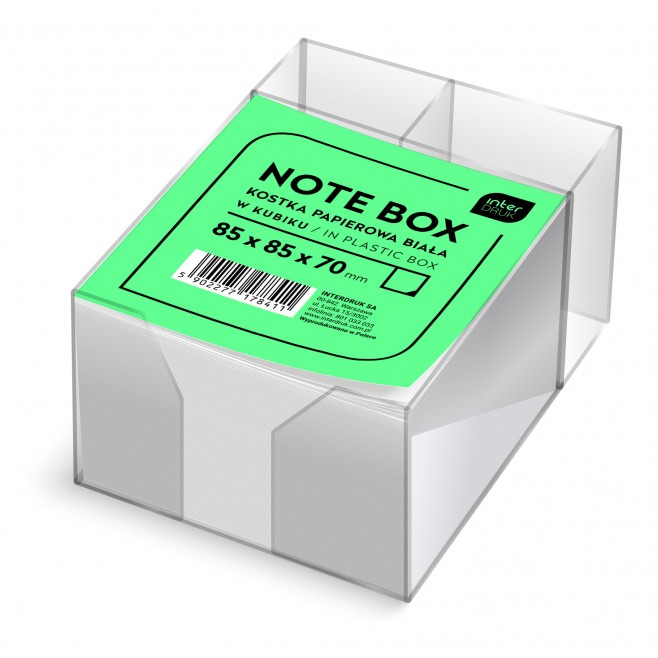 Notes kostka w pudełku 85x85x70mm biały