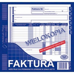Druk Faktura VAT 2/3 A4 netto wielokopia MiP 100-2E (pełny) 80k
