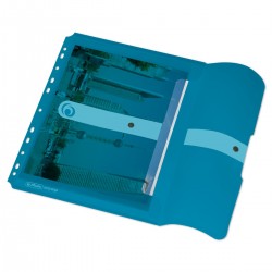 Koperty PP A4 Herlitz z perforacją transparentna niebieska Easy orga