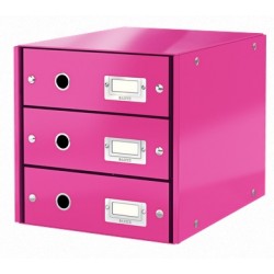 Pojemnik z 3 szufladami Leitz Click&Store różowy