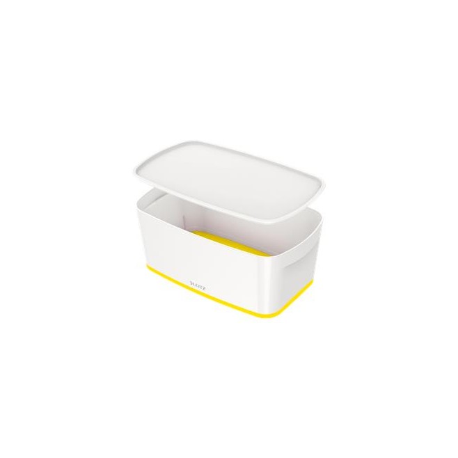 Pojemnik mały Leitz MyBox z pokrywą biało-żółty