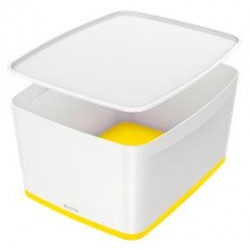 Pojemnik duży Leitz MyBox z pokrywą biało-żółty