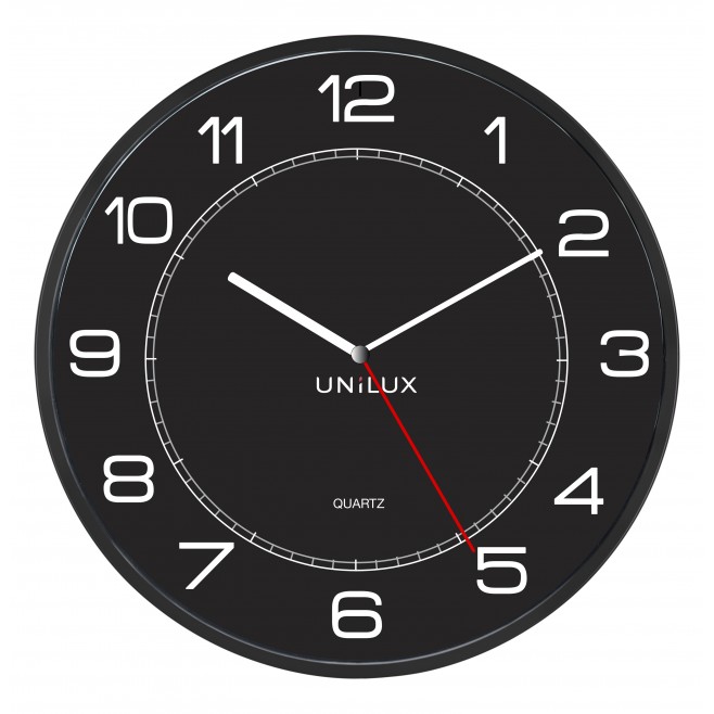 Zegar Unilux Mega czarny 57,5cm widoczność 180 m