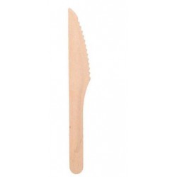 Noże jednorazowe drewniane 16cm /100szt.