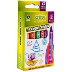 Kredki woskowe 12 Jumbo Crayons,Lambo,Cricco