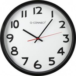 Zegar ścienny Q-Connect Wels 34cm - czarny