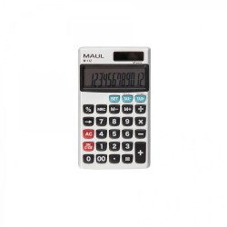 Kalkulator kieszonkowy Maul M112 - 12 pozycyjny (11,9 x 7,0 x 1,0 cm) - srebrny