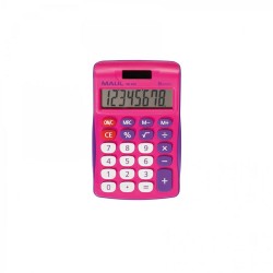 Kalkulator biurkowy Maul MJ450 Junior - 8 pozycyjny (11,3 x 7,2 x 1,9 cm) - różowy