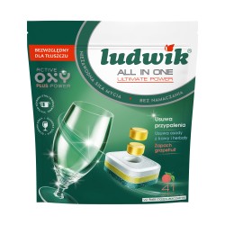 Tabletki do zmywarek Ludwik w folii rozpuszczalnej All in one Grapefruit 41 szt.
