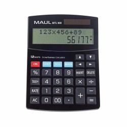 Kalkulator biurkowy Maul MTL800 Business Pro dwuliniowy - 12 pozycyjny (19 x 14 x 3 cm) - czarny