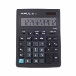 Kalkulator biurkowy Maul MXL12 Business - 12 pozycyjny (20,5 x 15,5 x 3,5 cm) - czarny