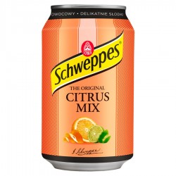 Schweppes Citrus Mix napój gazowany o smaku cytrusowym puszka 330ml