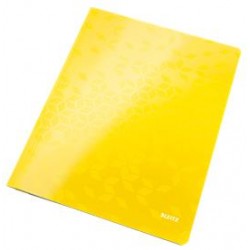 Skoroszyt Leitz WOW żółty kartonowy