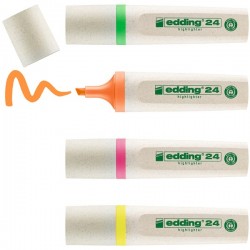 Zakreślacze ekologiczne Edding E-24 - 4 kolory