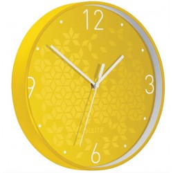 Zegar ścienny Leitz Wow 29cm żółty