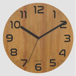 Zegar ścienny Unilux Palma Bamboo 30cm - tarcza bambusowa