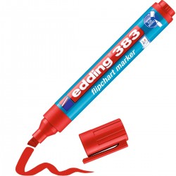 Marker do flipchartów Edding 383 ścięty 1-5mm - czerwony