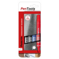 Marker permanentny Pentel N50 okrągły 1,5mm PenTools - mix 4 kolorów (blister)