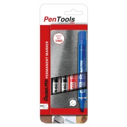 Marker permanentny Pentel N60 ścięty 2,5-5,6mm PenTools - 4 szt (blister)