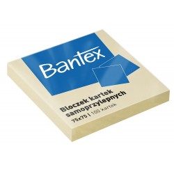 Notes samoprzylepny Bantex 75x75 żółty