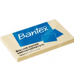 Notes samoprzylepny Bantex 100x75 żółty