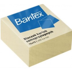 Notes samorzylepny Bantex kostka 75x75 żółty