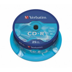 Płyta CD-R Verbatim/25szt. cake 700MB 52x43432 / 43352