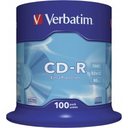 Płyta CD-R Verbatim/100szt. cake Extra Protection 700MB 52x