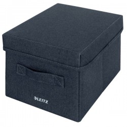 Pudełko do przechowywania z pokrywką Leitz Fabric małe (190 x 160 x 285 mm) / 2 szt - szare