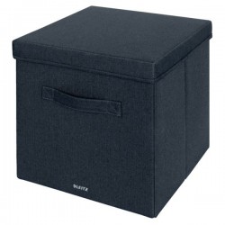 Pudełko do przechowywania z pokrywką Leitz Fabric duże (330 x 325 x 380 mm) / 2 szt - szare
