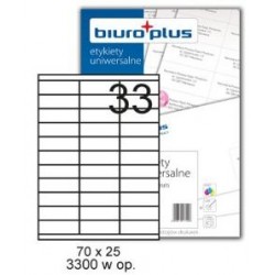 Etykiety Biuro Plus 70x25/100ark.   33etykiety