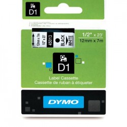 Taśma DYMO D1 45020 12mm x 7m - przezroczysta/biały nadruk
