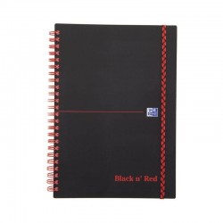 Kołozeszyt Oxford black n" red A5 70K 90G kratka
