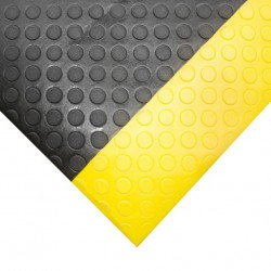 Mata podłogowa ergonomiczna Orthomat Dot safety czarno-żółta 0 9m x mb