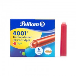 Naboje Pelikan 6 czerwone 4001 TP 6