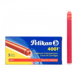Naboje Pelikan/5 czerwone długie GTP/5 4001